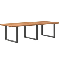 Esstisch Hellbraun 280x120x74 cm Massivholz Eiche Rechteckig