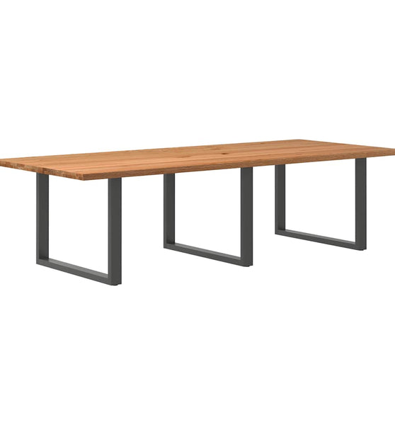Esstisch Hellbraun 280x120x74 cm Massivholz Eiche Rechteckig