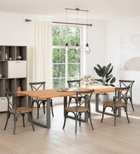 Esstisch Hellbraun 280x120x74 cm Massivholz Eiche Rechteckig