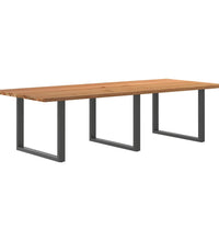 Esstisch Hellbraun 280x120x74 cm Massivholz Eiche Rechteckig