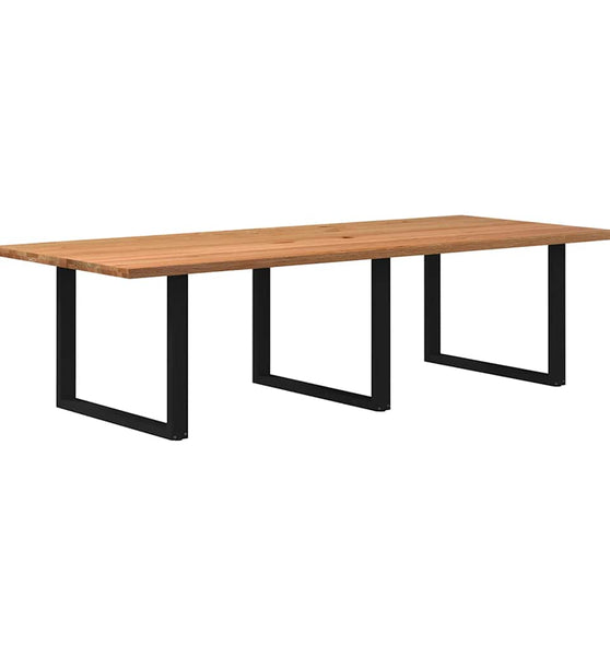 Esstisch Hellbraun 280x120x74 cm Massivholz Eiche Rechteckig