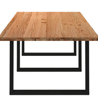 Esstisch Hellbraun 280x120x74 cm Massivholz Eiche Rechteckig