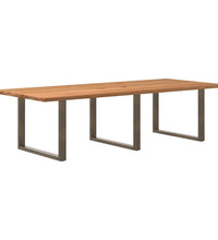 Esstisch Hellbraun 280x120x74 cm Massivholz Eiche Rechteckig