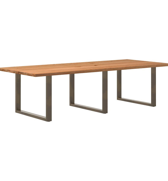 Esstisch Hellbraun 280x120x74 cm Massivholz Eiche Rechteckig