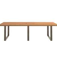 Esstisch Hellbraun 280x120x74 cm Massivholz Eiche Rechteckig