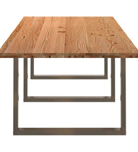 Esstisch Hellbraun 280x120x74 cm Massivholz Eiche Rechteckig