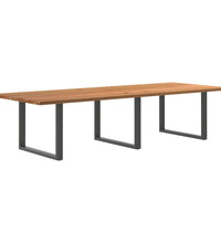 Esstisch Hellbraun 320x120x74 cm Massivholz Eiche Rechteckig