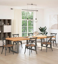 Esstisch Hellbraun 320x120x74 cm Massivholz Eiche Rechteckig