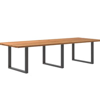 Esstisch Hellbraun 320x120x74 cm Massivholz Eiche Rechteckig