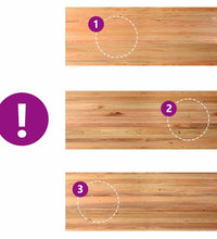 Esstisch Hellbraun 320x120x74 cm Massivholz Eiche Rechteckig