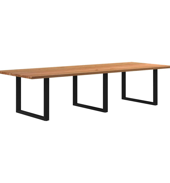 Esstisch Hellbraun 320x120x74 cm Massivholz Eiche Rechteckig