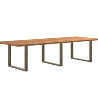 Esstisch Hellbraun 320x120x74 cm Massivholz Eiche Rechteckig