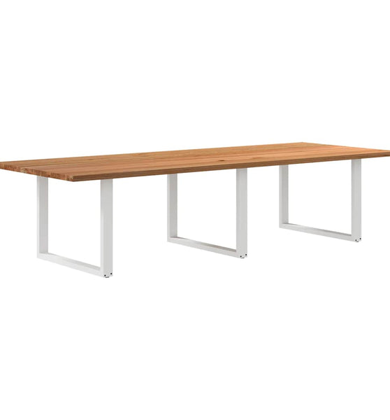 Esstisch Hellbraun 320x120x74 cm Massivholz Eiche Rechteckig