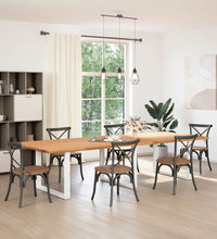 Esstisch Hellbraun 320x120x74 cm Massivholz Eiche Rechteckig