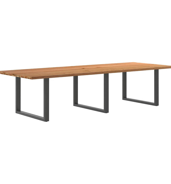 Esstisch Hellbraun 320x120x74 cm Massivholz Eiche Rechteckig