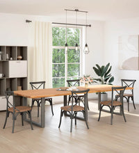 Esstisch Hellbraun 320x120x74 cm Massivholz Eiche Rechteckig