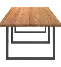 Esstisch Hellbraun 320x120x74 cm Massivholz Eiche Rechteckig