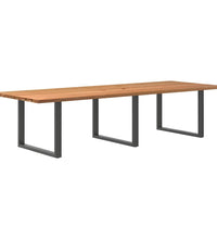 Esstisch Hellbraun 320x120x74 cm Massivholz Eiche Rechteckig
