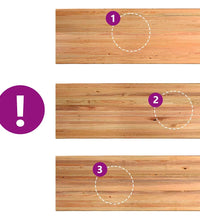 Esstisch Hellbraun 320x120x74 cm Massivholz Eiche Rechteckig