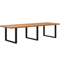 Esstisch Hellbraun 320x120x74 cm Massivholz Eiche Rechteckig