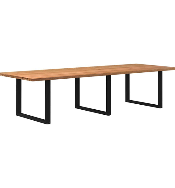 Esstisch Hellbraun 320x120x74 cm Massivholz Eiche Rechteckig