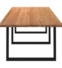 Esstisch Hellbraun 320x120x74 cm Massivholz Eiche Rechteckig