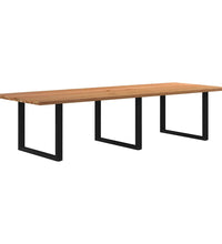 Esstisch Hellbraun 320x120x74 cm Massivholz Eiche Rechteckig