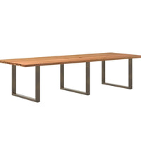 Esstisch Hellbraun 320x120x74 cm Massivholz Eiche Rechteckig