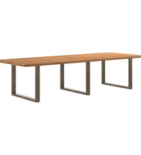Esstisch Hellbraun 320x120x74 cm Massivholz Eiche Rechteckig