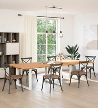 Esstisch Hellbraun 320x120x74 cm Massivholz Eiche Rechteckig