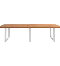 Esstisch Hellbraun 320x120x74 cm Massivholz Eiche Rechteckig