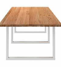 Esstisch Hellbraun 320x120x74 cm Massivholz Eiche Rechteckig