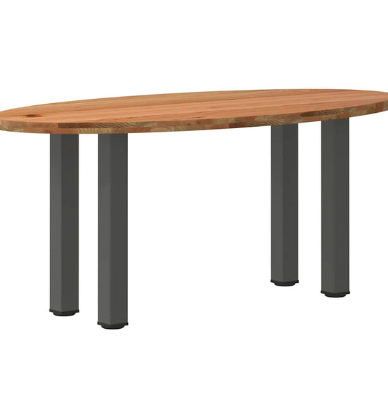 Esstisch Hellbraun 180x90x74 cm Massivholz Eiche Oval