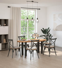 Esstisch Hellbraun 180x90x74 cm Massivholz Eiche Oval