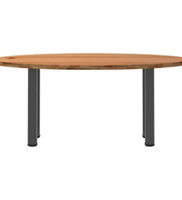 Esstisch Hellbraun 180x90x74 cm Massivholz Eiche Oval