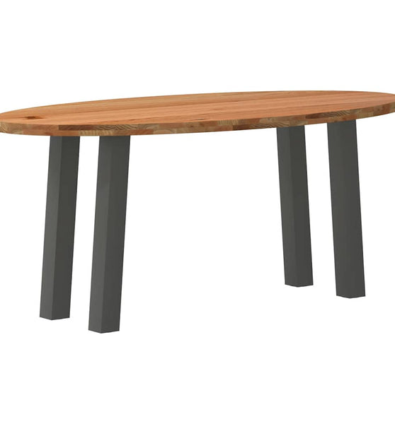 Esstisch Hellbraun 180x90x74 cm Massivholz Eiche Oval