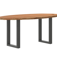 Esstisch Hellbraun 180x90x74 cm Massivholz Eiche Oval
