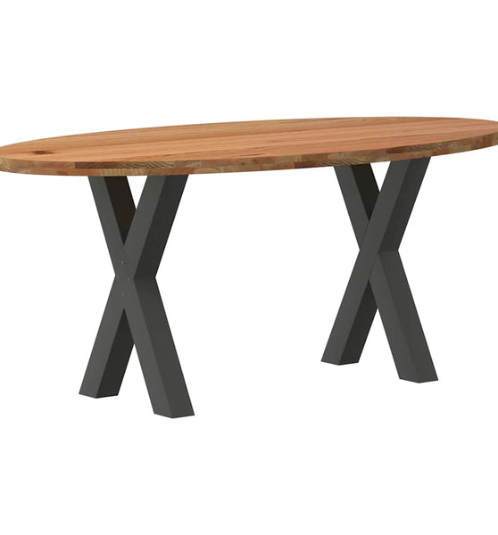 Esstisch Hellbraun 180x90x74 cm Massivholz Eiche Oval