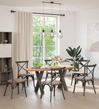 Esstisch Hellbraun 180x90x74 cm Massivholz Eiche Oval