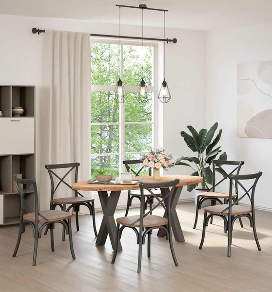 Esstisch Hellbraun 180x90x74 cm Massivholz Eiche Oval