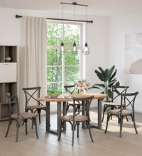 Esstisch Hellbraun 180x90x74 cm Massivholz Eiche Oval