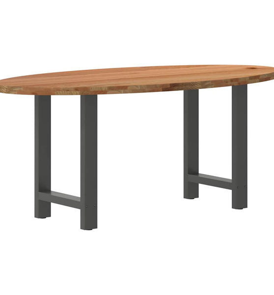 Esstisch Hellbraun 180x90x74 cm Massivholz Eiche Oval
