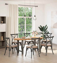 Esstisch Hellbraun 180x90x74 cm Massivholz Eiche Oval