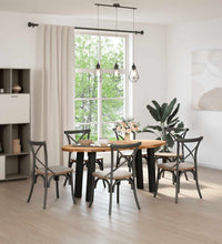 Esstisch Hellbraun 180x90x74 cm Massivholz Eiche Oval