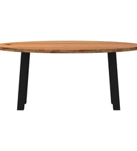 Esstisch Hellbraun 180x90x74 cm Massivholz Eiche Oval