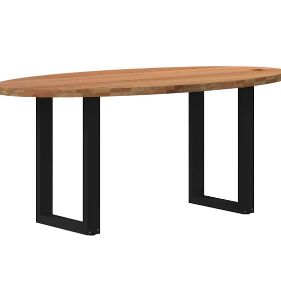 Esstisch Hellbraun 180x90x74 cm Massivholz Eiche Oval