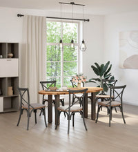 Esstisch Hellbraun 180x90x74 cm Massivholz Eiche Oval