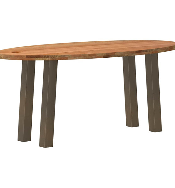 Esstisch Hellbraun 180x90x74 cm Massivholz Eiche Oval