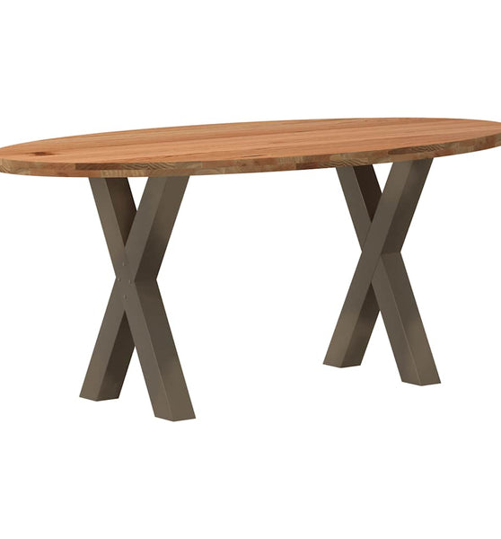 Esstisch Hellbraun 180x90x74 cm Massivholz Eiche Oval