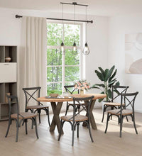Esstisch Hellbraun 180x90x74 cm Massivholz Eiche Oval
